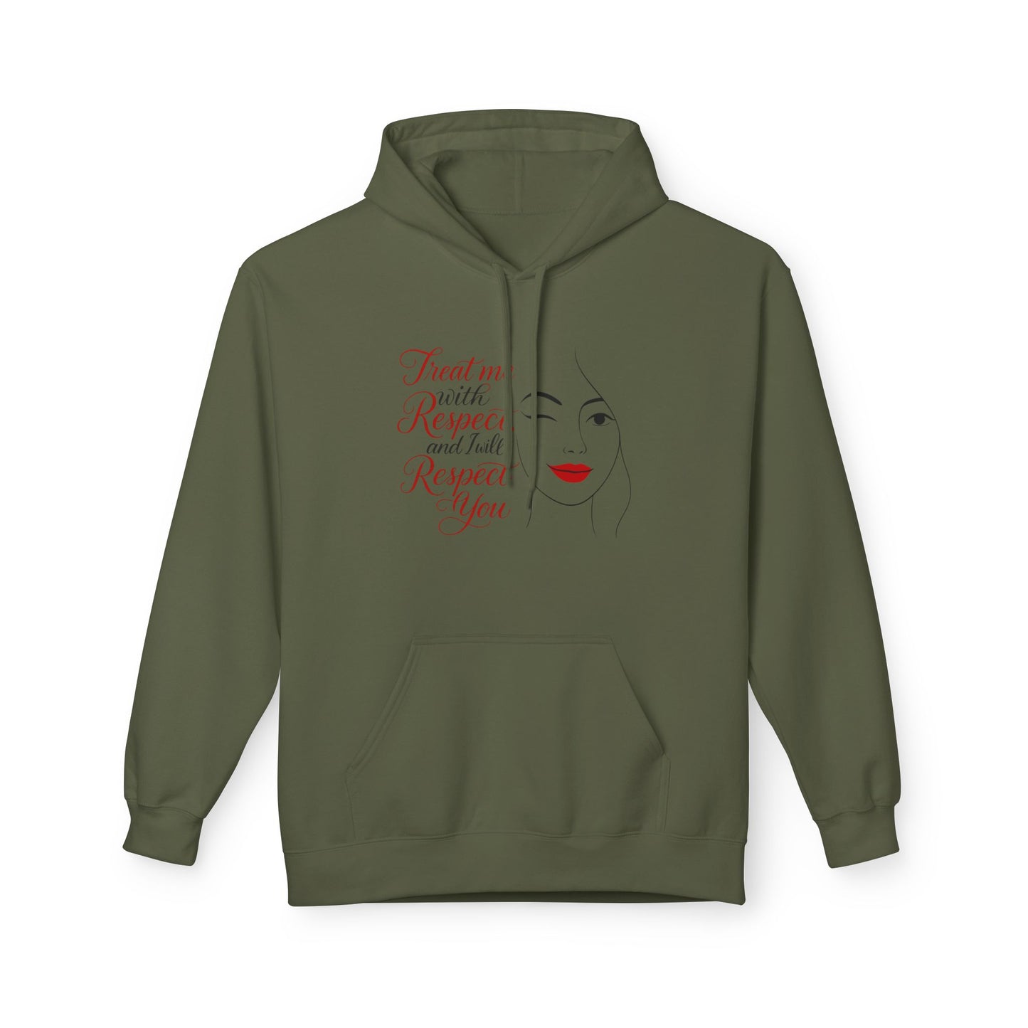 Hoodie - "Treat Me With Respect and I’ll Respect You" Minimalist Face Graphic