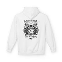 Skull Clock Hoodie — “Don’t Waste Time With Hate, Spend Time With Love”