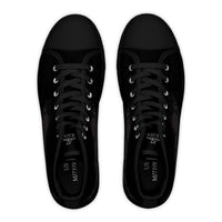 High Top Sneakers — Women's Black Floral Lace Pattern Casual Fashion Trainers