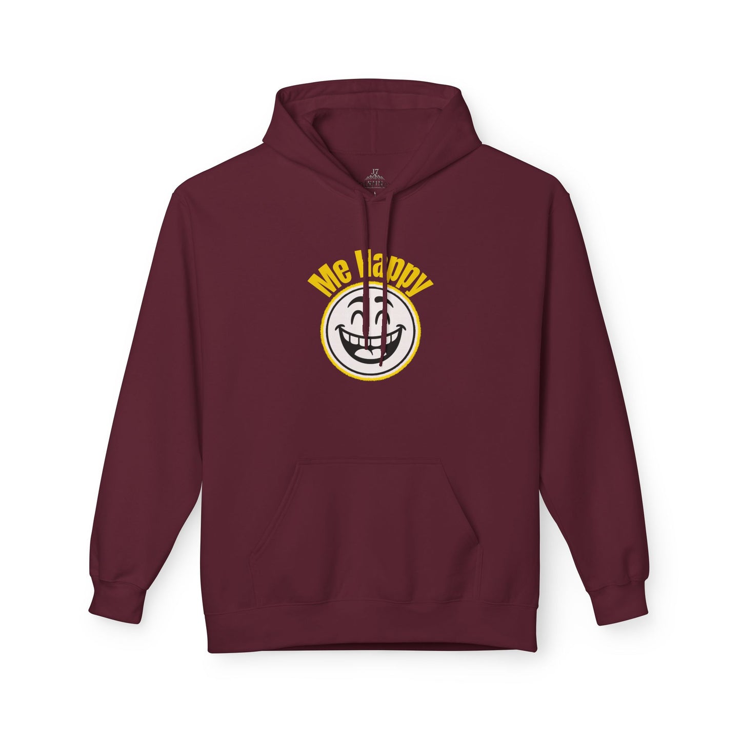 Happy Face & Doodle Figure Hoodie — "Me Happy"