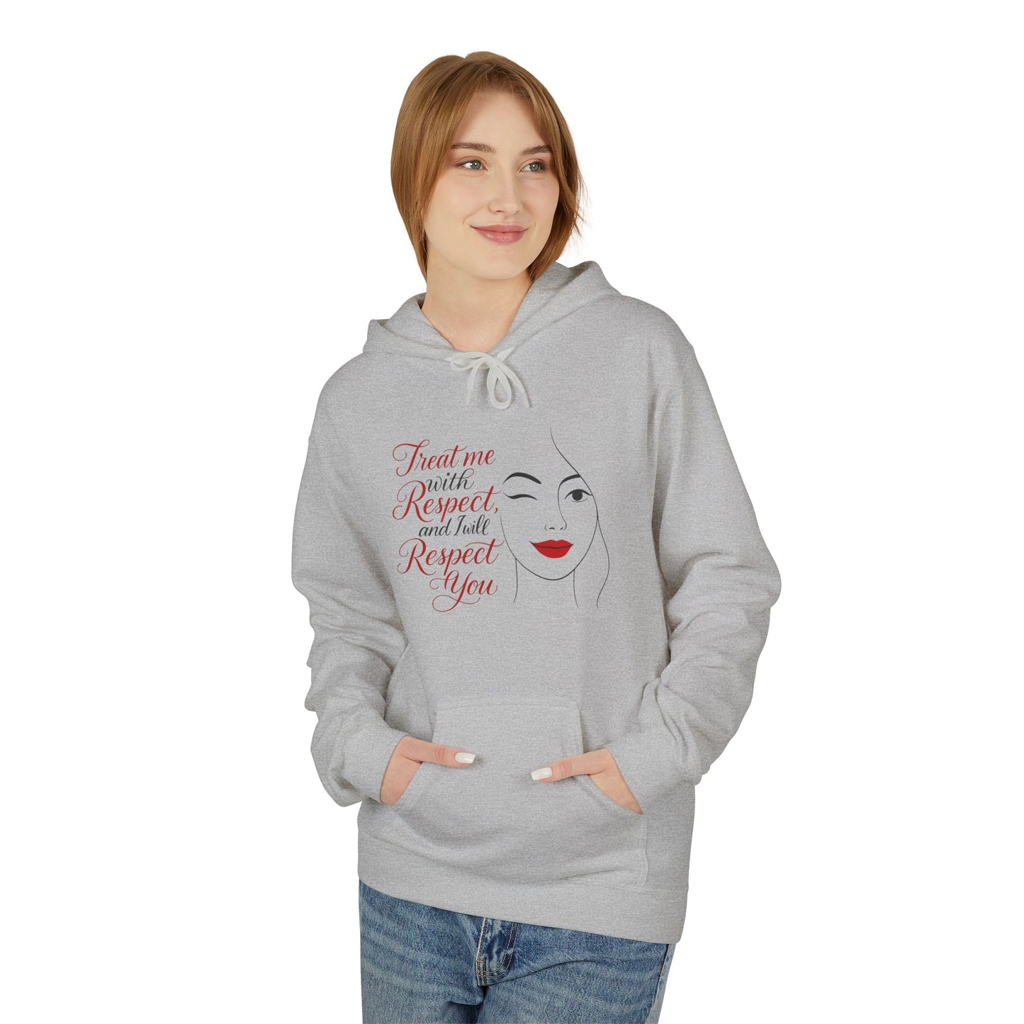 Hoodie - "Treat Me With Respect and I’ll Respect You" Minimalist Face Graphic