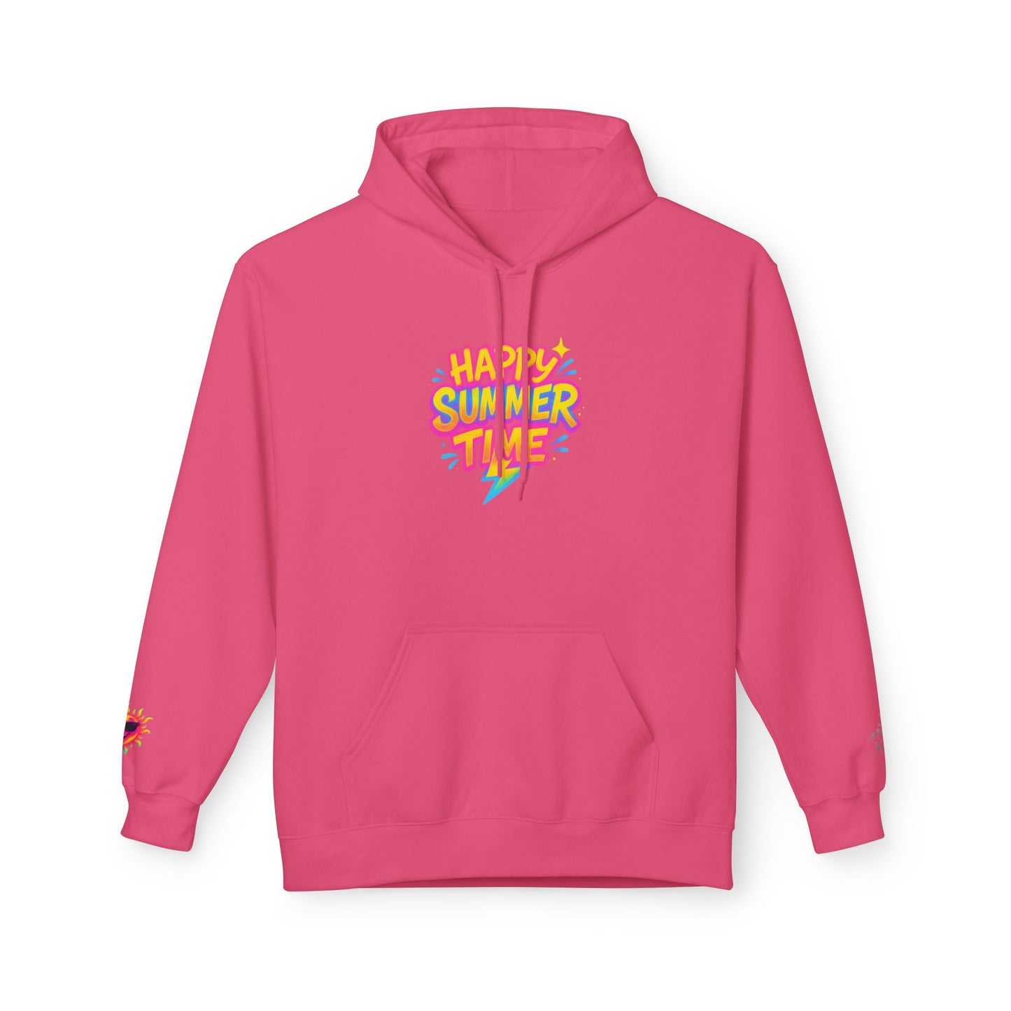 Happy Summertime Hoodie — Bright Retro Summer Graphic