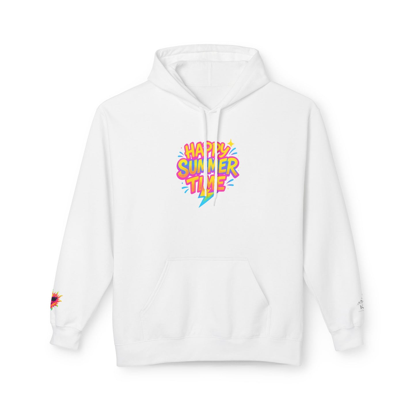 Happy Summertime Hoodie — Bright Retro Summer Graphic