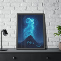 Aries Zodiac Art Framed Paper Poster — Astrology Wall Decor