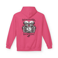 Skull Clock Hoodie — “Don’t Waste Time With Hate, Spend Time With Love”