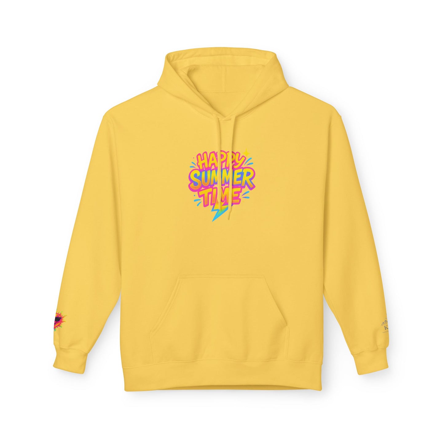 Happy Summertime Hoodie — Bright Retro Summer Graphic