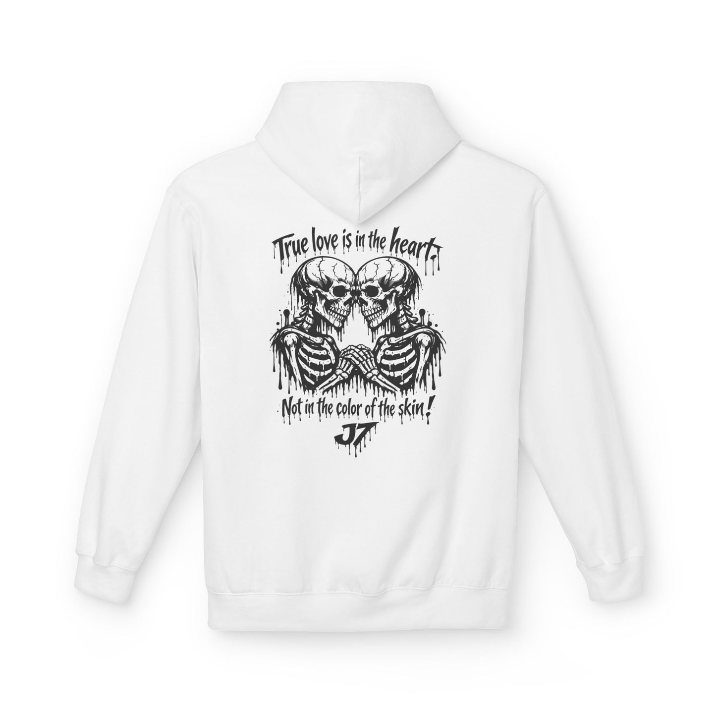 Skull Hearts Hoodie — "True Love Is in the Hearts, Not in the Color of the Skin"