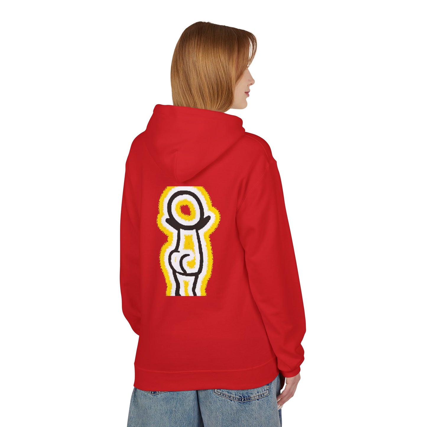 Happy Face & Doodle Figure Hoodie — "Me Happy"