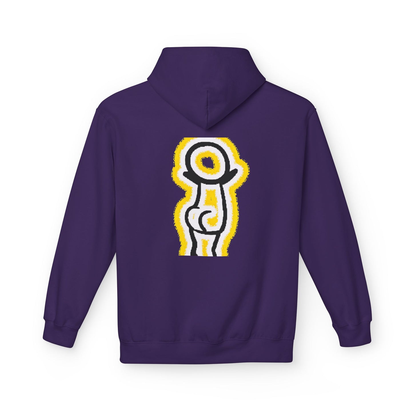 Happy Face & Doodle Figure Hoodie — "Me Happy"