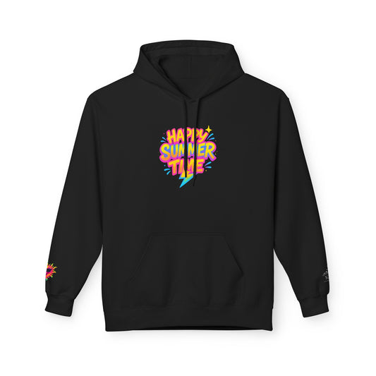 Happy Summertime Hoodie — Bright Retro Summer Graphic
