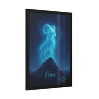 Aries Zodiac Art Framed Paper Poster — Astrology Wall Decor
