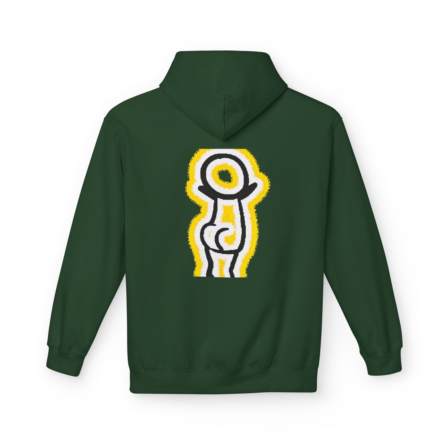 Happy Face & Doodle Figure Hoodie — "Me Happy"
