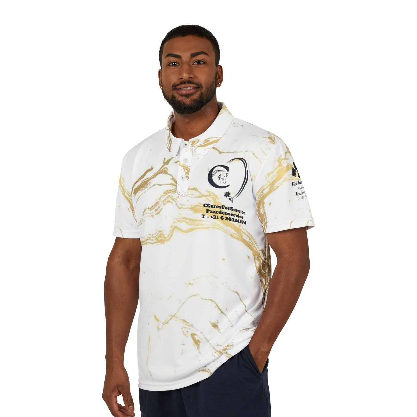 Exclusieve Polo Shirt-CCaresForService-Paardenservice in Stijl
