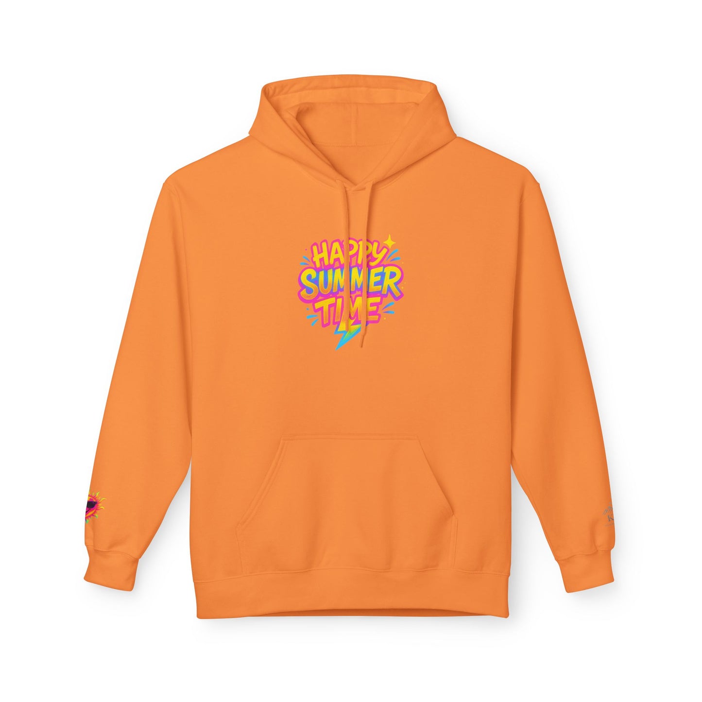 Happy Summertime Hoodie — Bright Retro Summer Graphic